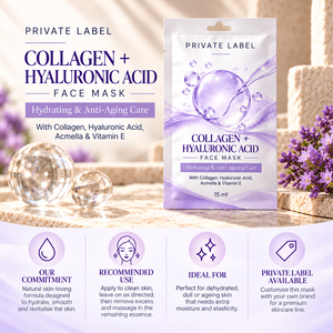 Trattamento Viso al Collagene e Acido Ialuronico con Etichetta Privata 15ml |   Idratante Anti-Età |   OEM Spagna - Product Image 3