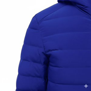 Chaqueta de invierno con capucha de alta calidad personalizada al por mayor para hombre con cremallera frontal y logotipo acolchado de fabricante - Product Image 5