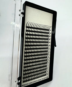 Natural Long Cashmere Silk Curl C 0.07mm Private Label 16-Lines Spike Lashes Matte Black Full Volume <b>Eyelash</b> Extensions - Product Image 3