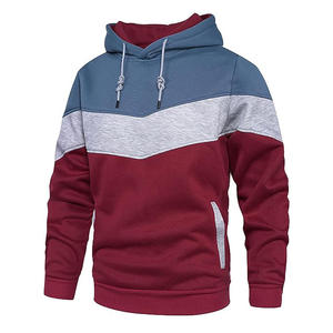 Sudadera con capucha de algodón y forro polar para hombre, sudadera informal de tres paneles de manga larga con bolsillo - Product Image 6