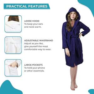 ชุดนอนผ้าฝ้ายเนื้อนุ่มสำหรับผู้หญิงชุดคลุมอาบน้ำผ้าคอตตอนเนื้อนุ่มจากอินเดียแห้งเร็วสีสันสดใส - Product Image 5