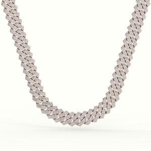 Cadena Cubana en Oro Rosa de 14k con Diamantes de Laboratorio, Joyería Iced Out, 16, 18, 20, 22, 24 Pulgadas, 16mm para Hombre, Collar Cubano Hip Hop - Product Image 6