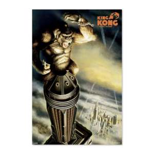 Art Deco King Kong <b>Poster</b> Skull Island Skyscraper Top Durable Paper for Wall Decor - Product Image 1