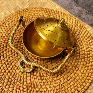 Gran oferta, quemador de incienso de carbón de Metal de Oriente Medio con cadena, quemador de Mabkhara Ramadán, incensario para boda - Product Image 6