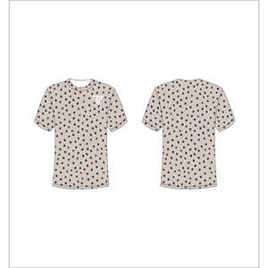 Camiseta de Manga Corta para Hombre con Estampado de Puntos, Cuello Redondo, Corte Regular, Logotipo Frontal Estampado, Trackstar OEM, Marca Privada TSI-G05-P0768 - Product Image 1