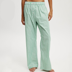Línea de rayas Ropa de dormir Pijama Transpirable Ligero Cintura elástica Ropa de salón Pijama para dormir Pantalones de noche de verano Pantalones - Product Image 2