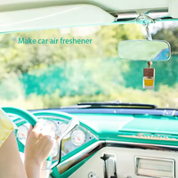 Diffuseur d'air purificateur de voiture avec corps en verre et éclairage d'ambiance - Diffuseur d'huiles essentielles suspendu