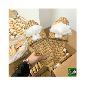 High Quality <b>Women's</b> Water Hyacinth Slipper Friendly Straw <b>Flip</b> <b>Flops</b> Mesh Competitive Price for Hotel Home Use Made Vietnam - Product Image 4