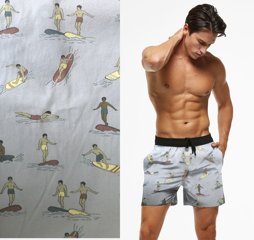 Recycled Nylon 4 Way Stretch Custom Print Own Design Swimtrunk Fabric