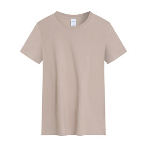 Vente en gros T-shirt en coton de couleur unie de haute qualité, décontracté et confortable, T-shirt personnalisable pour hommes et femmes - Product Image 2