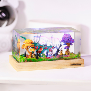 Lámpara de resina, lámpara de epoxi, lámpara de resina personalizada, lámpara de resina epoxi, lámpara púrpura, madera de luz nocturna, lámpara de mesa de madera, lámpara de regalo de Navidad - Product Image 3