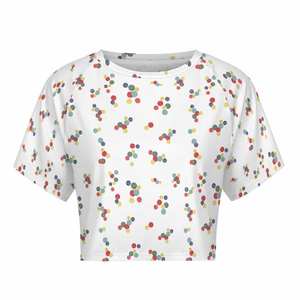 Top corto de cuello redondo 2025 para mujer, Top de punto sólido a la moda de manga corta, camisa informal de franela para pantalones cortos transpirables de otoño - Product Image 2