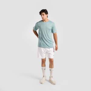 เสื้อยืด Move Max Mint ทรงสลิมฟิต ดีไซน์เรียบง่าย พิมพ์ลายสกรีน ผ้าถักระบายอากาศได้ดี ความยาวสั้น - Product Image 4