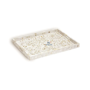 Plateau à thé en nacre écologique de haute qualité pour l'organisation de l'espace Style asiatique plateau de service en incrustation de nacre laque - Product Image 3