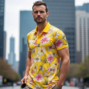 Sublimación Poliéster Golf Camiseta Hombre Logotipo personalizado Impreso Camiseta Polo Hombres 100% Poliéster Sublimación Polo Camisa Hombre - Product Image 1