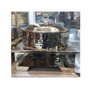 Plat à chafing en acier inoxydable de luxe fait à la main, design moderne, chauffe-plats pour mariage, anti-fuite, compatible lave-vaisselle et congélateur - Product Image 1