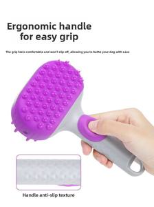 Pet Dog & Cat Shower Bathing <b>Brush</b> with Food-grade Silicone PC for Massage Cleaning & <b>Scrubbing</b> Aid - Product Image 6