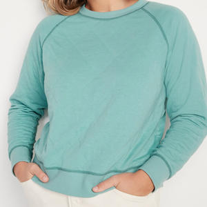 Prix usine 100% coton sweats à capuche à manches longues pour femmes chandails d'hiver unis personnalisés - Product Image 3