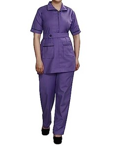 Oferta Especial: Conjunto de Uniforme Quirúrgico Personalizado con Cuello en V y Manga Corta, 100% Algodón Tejido, Unisex, para Enfermería, Hospitales, Tallas M y L - Product Image 5