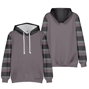 Moda impresa patrón de rayas hombres pulóver Casual Simple de gran tamaño suelta Sudadera con capucha diseño de calle Harajuku hombres sudadera - Product Image 4