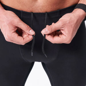 Pantalon de jogging skinny décontracté pour hommes Streetwear brodé sur mesure fermeture élastique à la taille moyenne léger devant plat teint uni foncé - Product Image 5