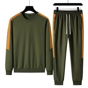 Ensemble de survêtement d'hiver pour homme en 2 pièces, 100% coton, ensemble de vêtements de sport, pantalon de jogging en molleton à taille élastique - Product Image 4