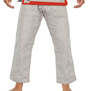 Uniforme de Judo Unisex Rohzen Sports RS-KS-109, 100% Algodón, Corte Regular, Transpirable, Secado Rápido, Talla Adulto, Gris con Cinturón Negro Delantero y Trasero - Product Image 4