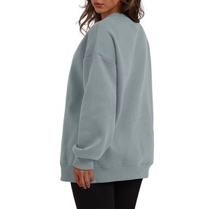Sweat-shirt en molleton surdimensionné personnalisé pour l'hiver et l'automne, à manches longues, col montant, streetwear pour femmes, sweat-shirt à capuche avec badge - Product Image 6
