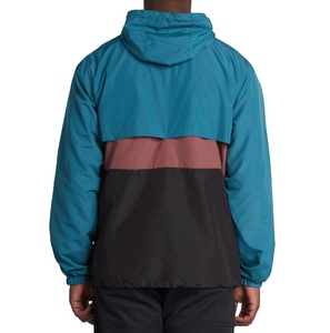 Color Block Hooded Windbreaker Jacket Waterproof Side Pocket Street Wear Casual Outdoor for <b>Men</b> - Product Image 2