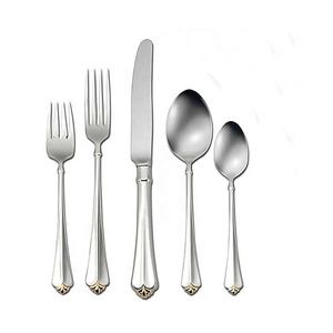 Único diseñador de acero inoxidable mango de aspecto plano nuevo increíble cuchara de acero inoxidable cuchillo tenedor juego de cubiertos - Product Image 3