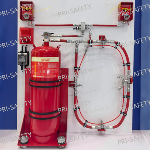 Système d'extinction d'incendie pour véhicules 24V PRI-SAFETY VFS-09 en acier inoxydable pour chariots élévateurs et camions, système de détection automatique par tubes - Product Image 2