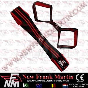 NFM Custom Logo Cotton Heavy-Duty Wrist <b>Straps</b> <b>for</b> Closure Removable Cover <b>for</b> Deadlifts Weight <b>Lifting</b> Eco-Friendly - Product Image 4