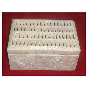 Fabrication et grossiste indiens de boîtes à bijoux sculptées rectangulaires de conception incroyable, faites à la main, pour la décoration de la maison - Product Image 1