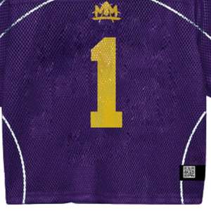 Camiseta de Entrenamiento Deportiva de Malla Morada para Fútbol, Uniforme de Equipo Personalizado, Transpirable, OEM, Venta al por Mayor - Product Image 6