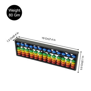 Multicolour 13-Rod Plastic Soroban Abacus for Kids-Educational <b>Math</b> <b>Toy</b> for Classroom and Entertainment - Product Image 2