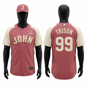Camiseta de Béisbol para Hombre, Premium, 240g, Malla de Poliéster, Color Naranja Coral, Ribete Azul Marino, Impresión Digital por Transferencia de Calor, Logotipo Personalizado en la Parte Trasera/Delantera - Product Image 5