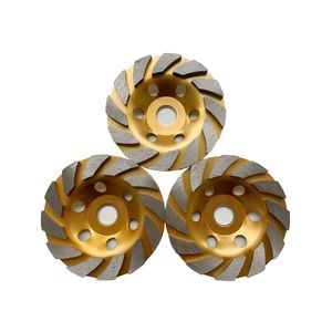 Roue de coupe en diamant de qualité supérieure 100mm 125mm 150mm 180mm disque de meulage Type Turbo pour sol en béton marbre pierre OEM Logo personnalisé - Product Image 1