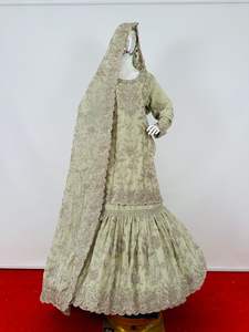 Travail de broderie lourde Lehenga Gharara Sharara costumes en Georgette pakistanaise pour dames vêtements de fête mariée - Product Image 3