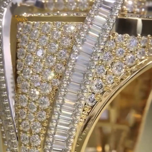 10K Or Massif Rappeur Style Hip Hop Glacé Hommes Fiançailles De Mariage Déclaration Anneau avec Full Pave VVS Lab Grown Diamonds - Product Image 5