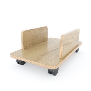 Estante de Almacenamiento para Accesorios de Computadora de Madera Contrachapada Recubierta de Melamina con Ruedas KCPU68009 - Product Image 1