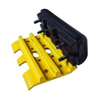 Piezas de Maquinaria de Construcción, Almohadilla de Goma Natural para Orugas, Negra, 15 mm de Grosor, Cuadrada, Resistencia a la Tracción de 20 Mpa, 30% de Compresión