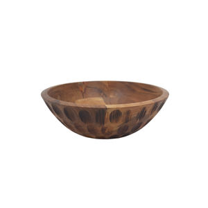 New Design <b>Christmas</b> Decorative Solid Wood Fruit <b>Bowl</b> Eco Friendly Wooden <b>Bowl</b> Logo Custom Acacia Wood Round Shape Salad - Product Image 2