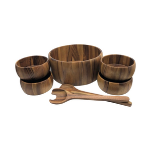 Bol de service en bois imprimé à la main de couleur vert antique, nouveau design, écologique, exportateur en gros, utilisation pour salades et fruits - Product Image 4