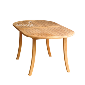 Venta caliente Magnífica mesa de madera Acabado natural Mesa al aire libre Muebles de madera duraderos para jardín al aire libre Muebles de Villa - Product Image 3