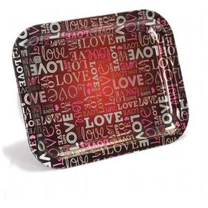 Modern 233x307mm Rectangular Decorative Tray Red Love Serving <b>Platter</b> Fancy Wood Design for Food for Serving Trays - Product Image 3