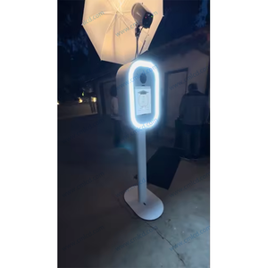 2025 New hình bầu dục DSLR Photo Booth iPad với RGB ánh sáng và trường hợp chuyến bay Selfie kiosk iPad photobooth Shell với trường hợp máy in - Product Image 5