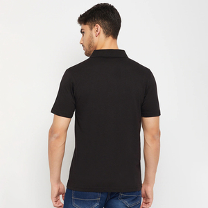 Polo de punto de manga corta de mezcla de lino personalizado para hombre Camiseta de algodón transpirable estampada informal de absorción de sudor puro de talla grande - Product Image 2