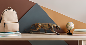 Estatua de leopardo marrón moderna, estatuilla de resina, escultura geométrica para sala de estar, dormitorio, gabinetes de oficina - Product Image 5