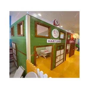 New Products Customizable Commercial Playground Town Vocational Houses Full Set By Maxplay