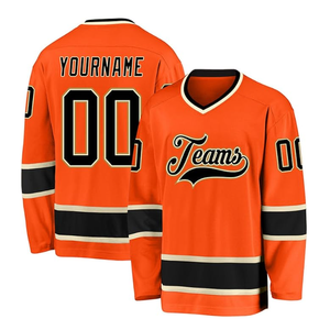Maillot de hockey sur glace en polyester 100% entretenu par OEM fabriqué professionnellement avec logo personnalisé vêtements de hockey sur glace professionnels - Product Image 1